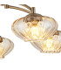 Bayside 55.5cm Flush Ceiling Light 5 Light G9 Antique Brass/Cognac Glass/Clear Crystal-7