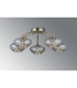 Bayside 55.5cm Flush Ceiling Light 5 Light G9 Antique Brass/Cognac Glass/Clear Crystal-8