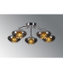 Bayside 55.5cm Flush Ceiling Light 5 Light G9 Polished Chrome/Smoked Glass/Clear Crystal-3