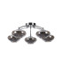Bayside 55.5cm Flush Ceiling Light 5 Light G9 Polished Chrome/Smoked Glass/Clear Crystal-5