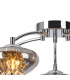 Bayside 55.5cm Flush Ceiling Light 5 Light G9 Polished Chrome/Smoked Glass/Clear Crystal-6