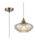 Bayside 20cm Pendant 1 Light E14 Antique Brass/Cognac Glass/Clear Crystal-1