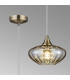 Bayside 20cm Pendant 1 Light E14 Antique Brass/Cognac Glass/Clear Crystal-3
