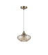 Bayside 20cm Pendant 1 Light E14 Antique Brass/Cognac Glass/Clear Crystal-5