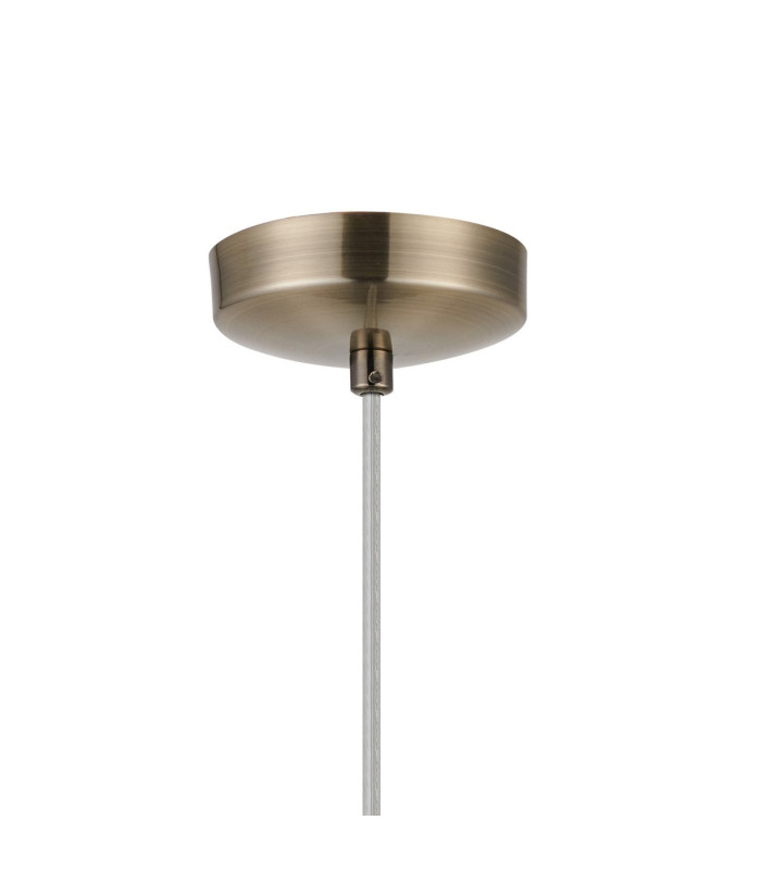 Bayside 20cm Pendant 1 Light E14 Antique Brass/Cognac Glass/Clear Crystal-7