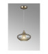 Bayside 20cm Pendant 1 Light E14 Antique Brass/Cognac Glass/Clear Crystal-8