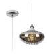 Bayside 20cm Pendant 1 Light E14 Polished Chrome/Smoked Glass/Clear Crystal-1