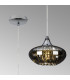Bayside 20cm Pendant 1 Light E14 Polished Chrome/Smoked Glass/Clear Crystal-3