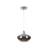 Bayside 20cm Pendant 1 Light E14 Polished Chrome/Smoked Glass/Clear Crystal-5