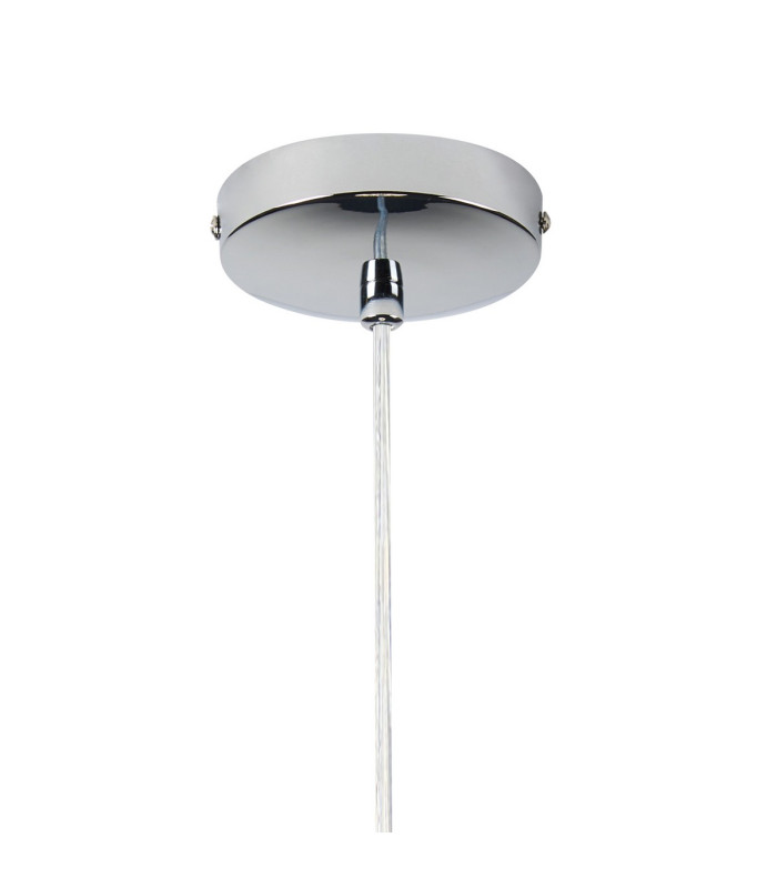 Bayside 20cm Pendant 1 Light E14 Polished Chrome/Smoked Glass/Clear Crystal-6