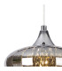 Bayside 20cm Pendant 1 Light E14 Polished Chrome/Smoked Glass/Clear Crystal-7