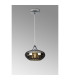 Bayside 20cm Pendant 1 Light E14 Polished Chrome/Smoked Glass/Clear Crystal-9