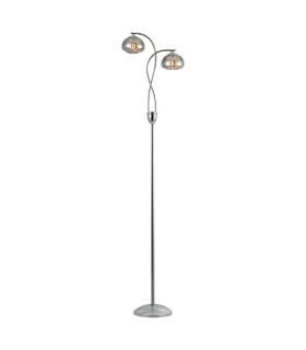 Bayside Floor Lamp 2 Light G9 Polished Chrome/Smoked Glass/Clear Crystal-1