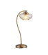 Bayside Crystal Table Lamp 1 Light G9 Antique Brass & Cognac Glass & Clear Crystal-1