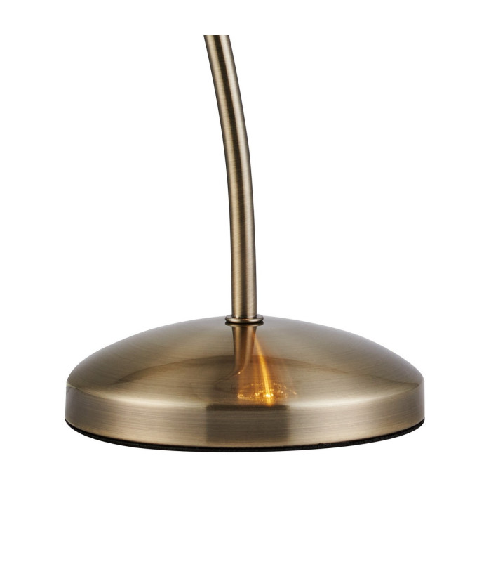 Bayside Crystal Table Lamp 1 Light G9 Antique Brass & Cognac Glass & Clear Crystal-4