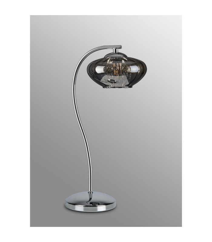 Bayside Crystal Table Lamp 1 Light G9 Polished Chrome & Smoked Glass & Clear Crystal-7