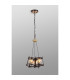 Rego 36cm Pendant 3 Drop 3 Light G9 Brown Oxide/Bronze/Cognac Glass-3