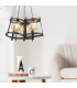 Rego 36cm Pendant 3 Drop 3 Light G9 Brown Oxide/Bronze/Cognac Glass-4