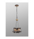 Rego 36cm Pendant 3 Drop 3 Light G9 Brown Oxide/Bronze/Cognac Glass-13