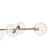 Maspeth Linear Fixed Multi Height Pendant/Semi Flush Double Cut Glass 8 x E14 Antique Gold/Clear-7