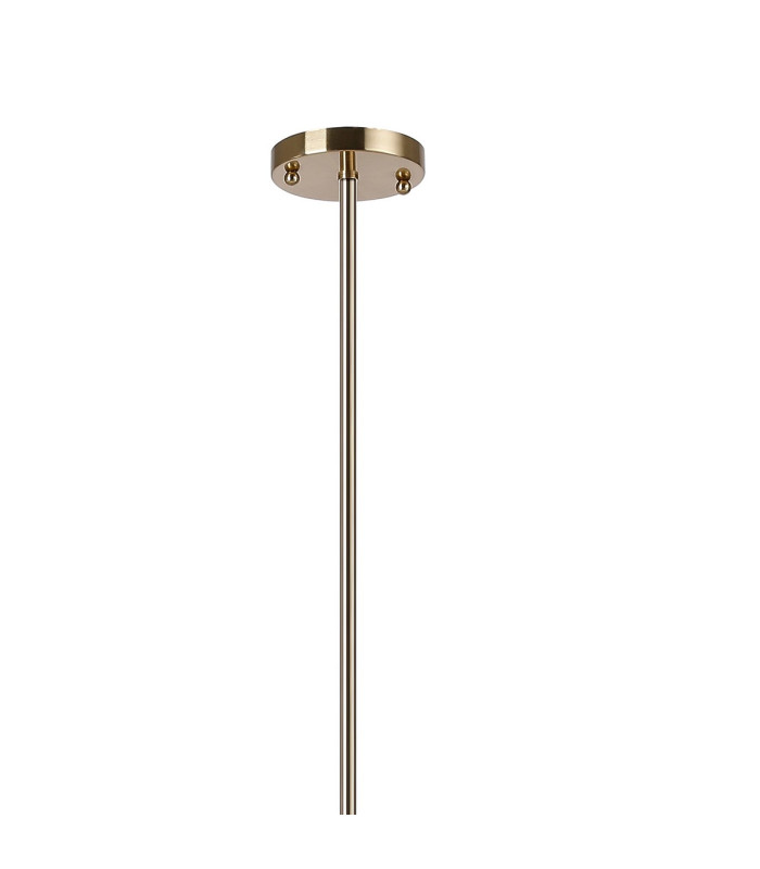 Maspeth Linear Fixed Multi Height Pendant/Semi Flush Double Cut Glass 8 x E14 Antique Gold/Iridescent-6