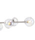 Maspeth Linear Fixed Multi Height Pendant/Semi Flush Double Cut Glass 8 x E14 Satin Nickel/Iridescent-8