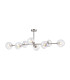 Maspeth Linear Fixed Multi Height Pendant/Semi Flush Double Cut Glass 8 x E14 Satin Nickel/Iridescent-10