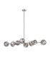 Maspeth Linear Fixed Multi Height Pendant/Semi Flush Double Cut Glass 8 x E14 Satin Nickel/Smoke-5