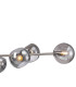 Maspeth Linear Fixed Multi Height Pendant/Semi Flush Double Cut Glass 8 x E14 Satin Nickel/Smoke-8