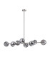 Maspeth Linear Fixed Multi Height Pendant/Semi Flush Double Cut Glass 8 x E14 Satin Nickel/Smoke-9