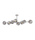Maspeth Linear Fixed Multi Height Pendant/Semi Flush Double Cut Glass 8 x E14 Satin Nickel/Smoke-10