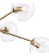 Maspeth 85cm Round Fixed Multi Height Pendant/Semi Flush Double Cut Glass 6 x E14 Antique Gold/Clear-7