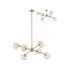Maspeth 85cm Round Fixed Multi Height Pendant/Semi Flush Double Cut Glass 6 x E14 Antique Gold/Cognac-1