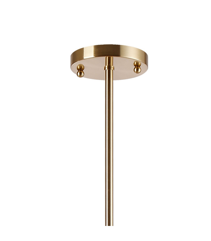 Maspeth 85cm Round Fixed Multi Height Pendant/Semi Flush Double Cut Glass 6 x E14 Antique Gold/Cognac-5