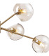 Maspeth 85cm Round Fixed Multi Height Pendant/Semi Flush Double Cut Glass 6 x E14 Antique Gold/Cognac-7