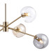 Maspeth 85cm Round Fixed Multi Height Pendant/Semi Flush Double Cut Glass 6 x E14 Antique Gold/Cognac/Clear/Smoke-8