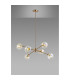 Maspeth 85cm Round Fixed Multi Height Pendant/Semi Flush Double Cut Glass 6 x E14 Antique Gold/Iridescent-3
