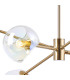 Maspeth 85cm Round Fixed Multi Height Pendant/Semi Flush Double Cut Glass 6 x E14 Antique Gold/Iridescent-6