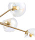 Maspeth 85cm Round Fixed Multi Height Pendant/Semi Flush Double Cut Glass 6 x E14 Antique Gold/Iridescent-7