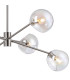 Maspeth 85cm Round Fixed Multi Height Pendant/Semi Flush Double Cut Glass 6 x E14 Satin Nickel/Iridescent-7