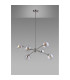 Maspeth 85cm Round Fixed Multi Height Pendant/Semi Flush Double Cut Glass 6 x E14 Satin Nickel/Iridescent-8