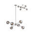 Maspeth 85cm Round Fixed Multi Height Pendant/Semi Flush Double Cut Glass 6 x E14 Satin Nickel/Smoke-1