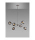 Maspeth 85cm Round Fixed Multi Height Pendant/Semi Flush Double Cut Glass 6 x E14 Satin Nickel/Smoke-3