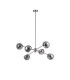 Maspeth 85cm Round Fixed Multi Height Pendant/Semi Flush Double Cut Glass 6 x E14 Satin Nickel/Smoke-4