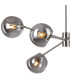 Maspeth 85cm Round Fixed Multi Height Pendant/Semi Flush Double Cut Glass 6 x E14 Satin Nickel/Smoke-7