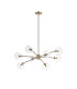 Maspeth 100cm Round Fixed Multi Height Pendant/Semi Flush Double Cut Glass 8 x E14 Antique Gold/Clear-3