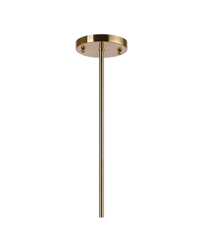 Maspeth 100cm Round Fixed Multi Height Pendant/Semi Flush Double Cut Glass 8 x E14 Antique Gold/Clear-4