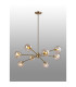 Maspeth 100cm Round Fixed Multi Height Pendant/Semi Flush Double Cut Glass 8 x E14 Antique Gold/Cognac-3