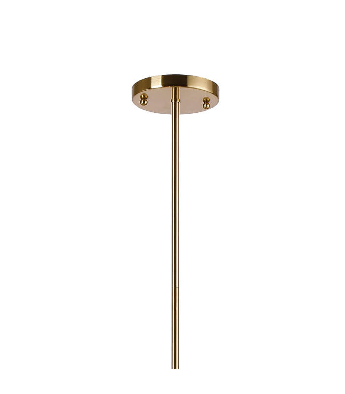 Maspeth 100cm Round Fixed Multi Height Pendant/Semi Flush Double Cut Glass 8 x E14 Antique Gold/Cognac-5