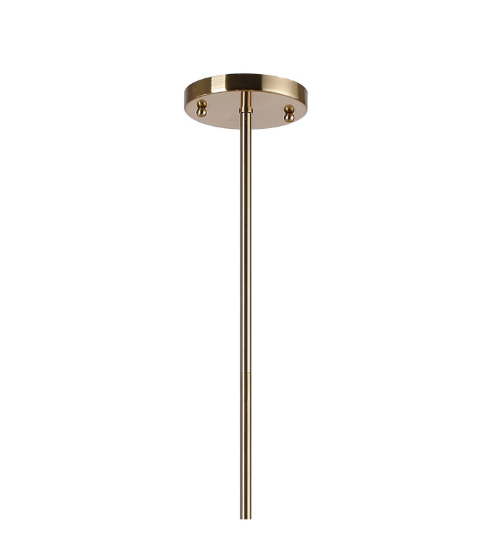 Maspeth 100cm Round Fixed Multi Height Pendant/Semi Flush Double Cut Glass 8 x E14 Antique Gold/Iridescent-5